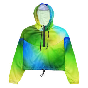 Lemon Lime Skyburst Cropped Windbreaker