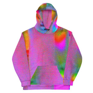 All-Over Print Hoodie Pixilated Rainbow